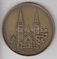 ~1980. "Szeged" feliratú Br emlékérem (60mm) előoldalon a Fogadalmi templom, Dömötör-toron...