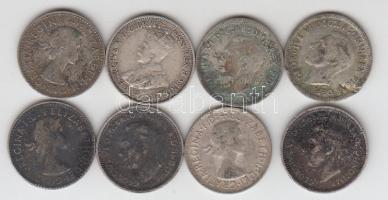 Ausztrália 1934-1949. 3p Ag (8x)6klf évszámmal T:2,3 Australia 1934-1949. 3 pence Ag (8x) 6 different years C:XF,F