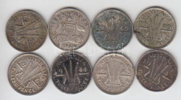 Ausztrália 1934-1949. 3p Ag (8x)6klf évszámmal T:2,3
Australia 1934-1949. 3 pence Ag (8x) 6 differen...