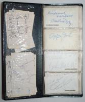 114db-os autogramgyűjtemény berakóba rendezve, többek között Derek Jacobi, Német Sándor, Szandi, Vág...