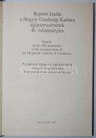 Fejezetek a Magyar Gazdasági Kamara történetéből. Reprint: Bp., 1989, MTI Kiadó. Műbőr kötésben, védőborítóval, illusztrált