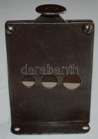 Asztalra erősíthető régi fém szivarvágó /  Vintage table cigar cutter, 8,5x5,5cm