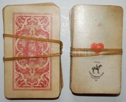 2 pakli komplett 42 lapos piatinik tarokk kártya (egyiken elmosódott szignetta)