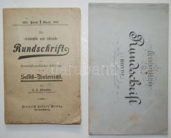 Alexandre: Rundschrifft, Braunschweig. 1899., hozzá teartózik még az eredeti számla és egy szépírás füzet.