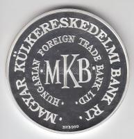 Lebó Ferenc (1960-) 1996. "MKB Rt." Ag(999) emlékérem (31.1g) T:PP Dísztokban