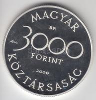 2000. 3000Ft Ag "Veszélyeztetett állatvilág-hód" T:PP Tanúsítvánnyal