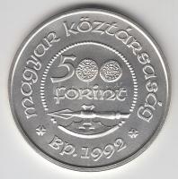 1992. 500Ft "Szent László" Ag T:BU Tanúsítvánnyal