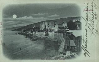 Abbazia Hotel Quarnero and beach spa at night (fa)