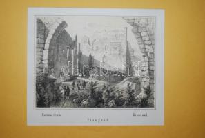 Visegrád Korona terem, lithográfia Szerelmey Miklós (1803-1875) Album von Visegrád. Pest 1847