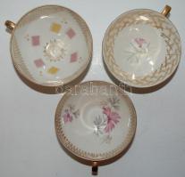 12 darab különböző kávés, teás csésze és csészealj, hibátlanok