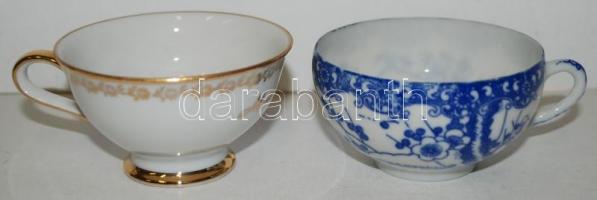 12 darab különböző kávés, teás csésze és csészealj, hibátlanok