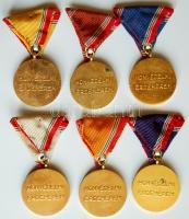 1964. "Szolgálati Érdemérem" 10, 15, 20, 25, 30, 35 év után, teljes kitüntetés sor! T:2