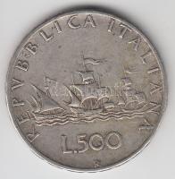 Olaszország 1966R. 500L Ag "Kolombusz hajói" T:2-
Italy 1966R 500 Lire Ag "Colombus S...