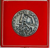 Képíró Zoltán (1944-1981) ~1970. "Oroszlányi Szénbányák - 25 éves törzsgárda tagság emlékére" fém emlékérem dísztokban T:2