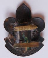 ~1940. "Hungaria" Br cserkész sapkajelvény, szign.: Ludvig (45x35mm) T:2