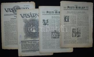 1929 A Pesti Hirlap és a Pesti Napló 2-2db vasárnapi melléklete