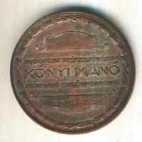 Schuck József ~1940. "Kónyi Manó Gyorsíró Emlékversenye" ezüstözött Br emlékérem (45mm) dí...