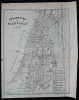 1857 Palesztina, vagy Szent-Föld térképe. (javított szakadás) / Map of Palestine 22x26 cm