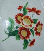 Cca XX. sz. eleje Meisseni tál, kézzel festett,  jelzett, restaurált, 37×27×10 cm