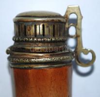 XIX. századi szépen faragott tajtékpipa, ezüsttel bélelt és karimázott, gyönyörűen "kiszívott&q...
