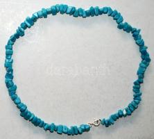 Türkiz nyaklánc, kb. 7-8 mm kövekkel 42 cm /Turquoise necklace