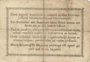 1848-49. Kossuth bankó sor 15Kr + 30Kr + 1Ft + 2Ft + 5Ft piros T:III,IV,V