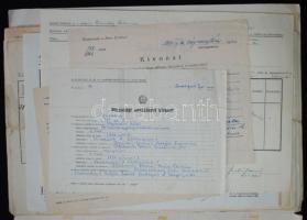 28 db anyakönyvi kivonat, néhány okmánybélyeggel