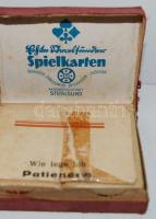 cca 1900 Feine Stralsunder Patience-Karten, egy csomag mini passziánszkártya eredeti dobozában, leír...