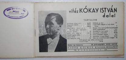 Kókay István dalai. Budapest. 1931 Nádor Kálmán kiadása