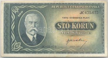 Csehszlovákia 1945. 100K T:III Czechoslovakia 1945. 100 Korun C:F