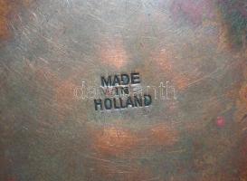 2 db jelzett zománc tálka, 13×13 cm