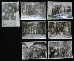 Cserkész tétel: 4 db Vezetők lapja (1929-1941), 7 db 6x9 cm-es fekete fehér fotó az 1933-as gödöllői...