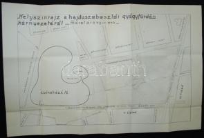 1938 hajdúszoboszlói gyógyfürdővel kapcsolatos, levelek, tervrajzok, dokumentációk