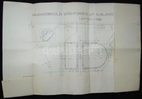 1938 hajdúszoboszlói gyógyfürdővel kapcsolatos, levelek, tervrajzok, dokumentációk