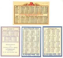 1921-1936 4 klf kártynaptár / calendars