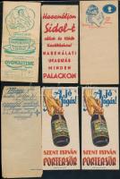 12 db számolócédula, nagyrészt különböző, kicsit vegyes minőség