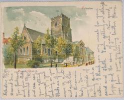 12 db zömmel századfordulós angol városképes lap, legnagyobbrészt litho