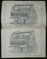 1911 Gőzgép kezelői bizonyítvány, és gőzgép katalógus (németül)