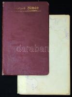 1911 Gőzgép kezelői bizonyítvány, és gőzgép katalógus (németül)