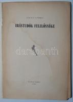 Lukács György: Az írástudók felelőssége. Bp., 1945, Szikra. Papírkötésben, jó állapotban