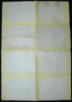 Cca 1930 Rákospalota térkép, 50×34 cm, ragasztott