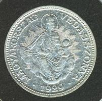 1929. 2P Ag "Madonna" T:2- Tanúsítvánnyal