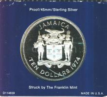 Jamaica 1974. 10$ Ag "Sir Henry Morgan" (0.925) T:PP Eredeti tokban, tanúsítvánnyal! Jamaica 1974. 10 Dollars Ag "Sir Henry Morgan" C:PP In original box with certificate