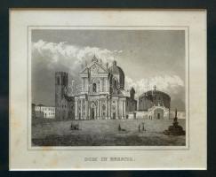 Dom in Brescia üvegezett keret 22×28 cm