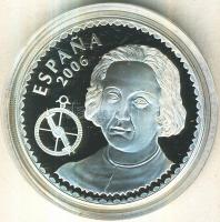Spanyolország 2006. 10 Ag "Kolombusz Kristóf - Santa Maria" T:PP Eredeti dísztokban tanús...