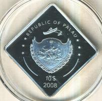 Palau 2008. 10$ Ag "Yamato hadihajó" (62.21g/0.999) T:PP Dísztokban tanúsítvánnyal! Csak 1...