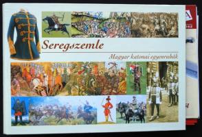 Seregszemle: Magyar katonai egyenruhák használatlan telefonkártya gyűjtemény 8 darab kártya gyűjtői mappában + 4 db Kincsesláda gyűjtői újság