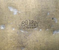 Fém díszdobozka "Budapest" felirattal, Bajtári jelzéssel, 13×8×3 cm