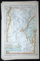 cca 1900 Brockhaus Konversations-Lexikon 14. Auflage Bd. XVII: 12db térképmelléklet / 
Maps from the...