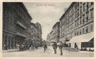 Fiume Adamich street with Grand Hotel Europe and Hotel Lloyd